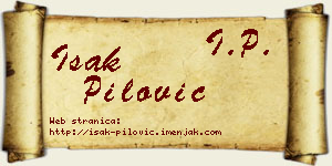 Isak Pilović vizit kartica